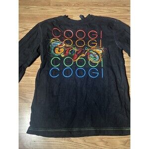 COOGI Black Long Sleeve Shirt with Multicolor Logo Circles